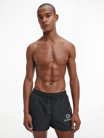 Calvin Klein Fürdőruha HU442157 | Calvin Klein Core 90s Short Drawstring Férfi Úszónadrág Fekete